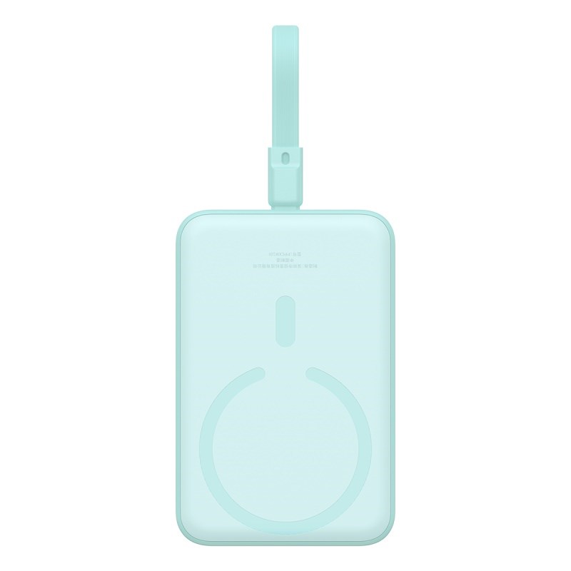 Powerbank Baseus Magnetic Mini Wireless 10000mAh 20W+kabel USB C-USB C (peppermint blue)