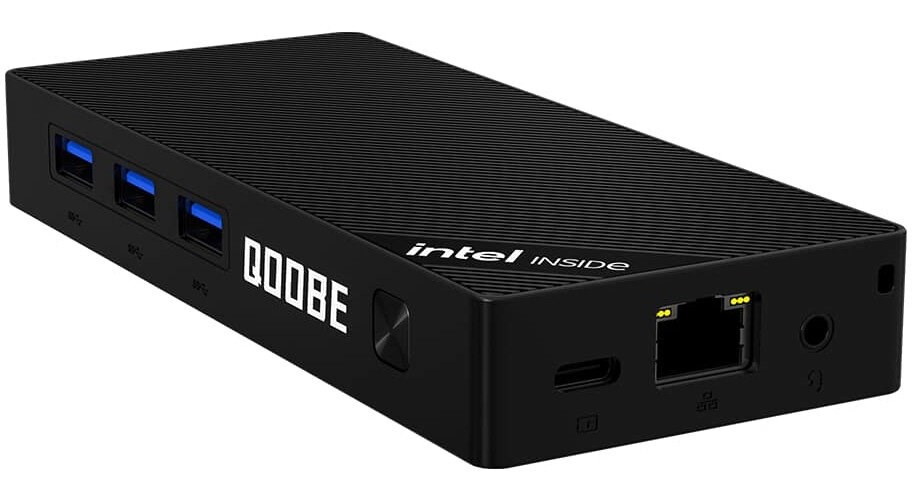 Mini PC Qoobe SUC N150/12GB/SSD 512GB/Win 11 Pro czarny