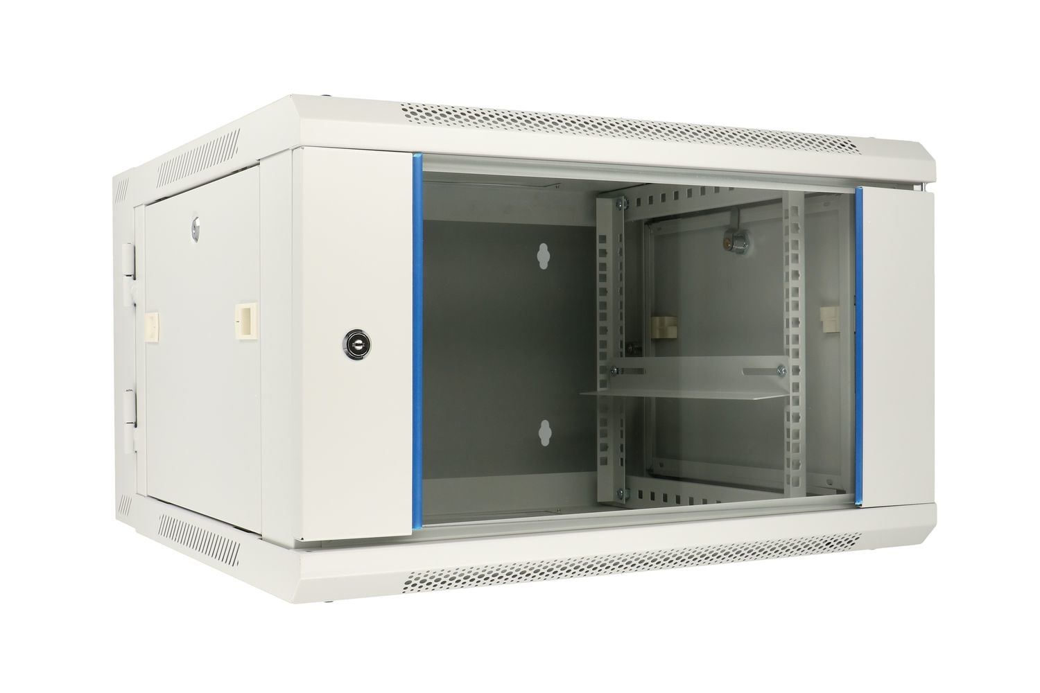 Extralink 6U 600x600 AZH Szara | Szafa rack | montowana na ścianie, dwusekcyjna