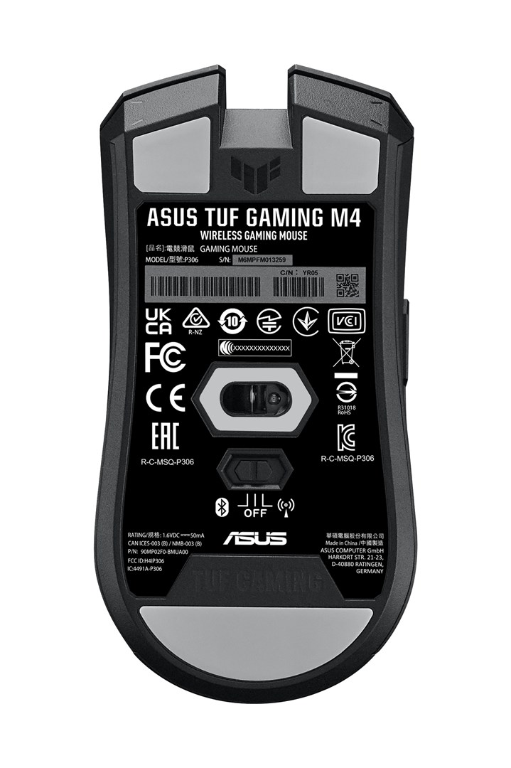 ASUS TUF Gaming M4 Wireless myszka Po prawej stronie RF Wireless + Bluetooth Optyczny 12000 DPI