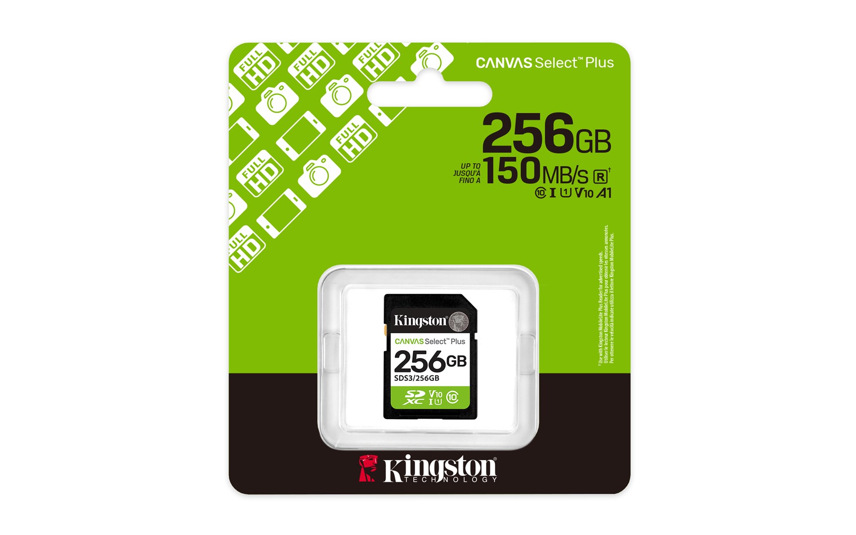 KINGSTON SDXC 256GB Canvas Select Plus Gen3 150MB/s
