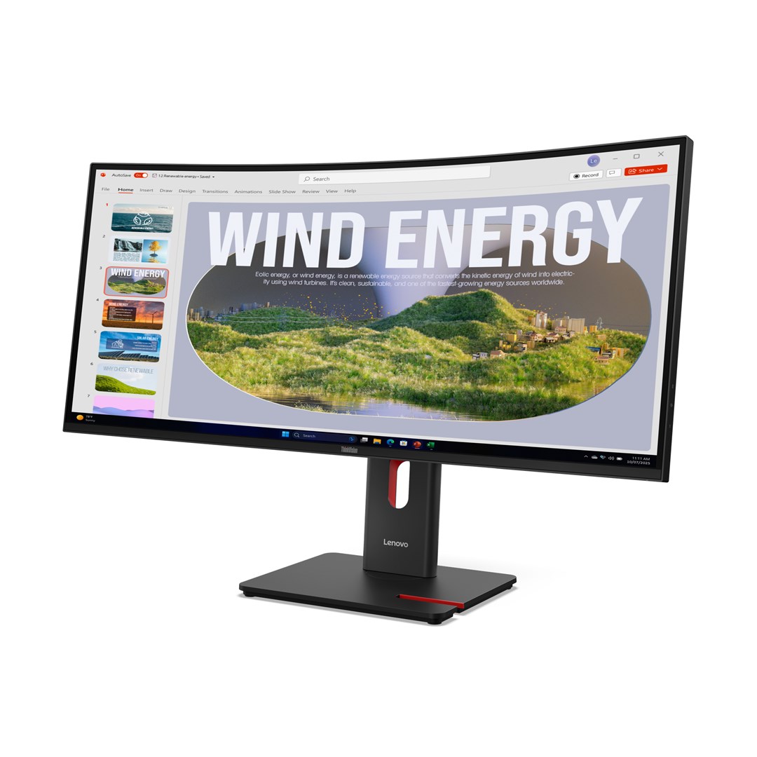 Lenovo ThinkVision T34WD-40 34" WQHD 120Hz 300nits AG USB HDMI DP LAN Eclipse Black 3Y