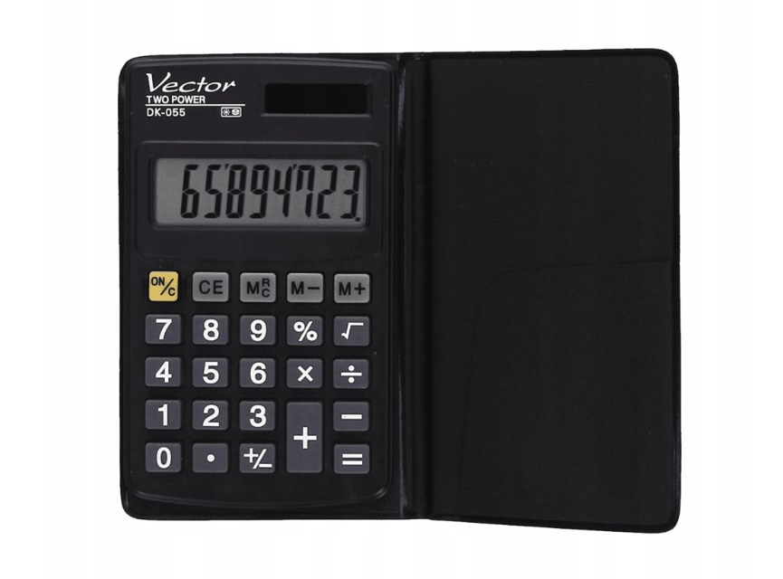 Vector Kalkulator kieszonkowy DK-055, czarny