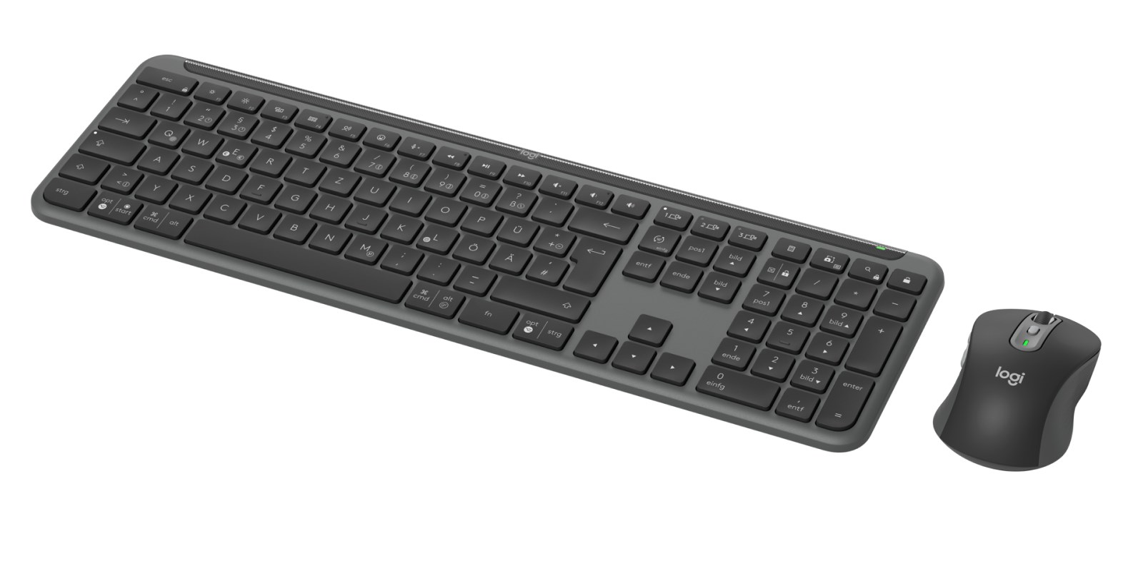 Logitech MK950 Signature for Business klawiatura Dołączona myszka Biuro RF Wireless + Bluetooth QWERTZ Niemiecki Grafitowy