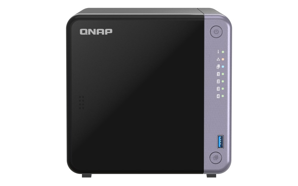 Qnap TS-432X-4G, Tower, 4 x 2.5"/3.5" SATA, AnnapurnaLabs Alpine AL524 4C, 4GB (Max. 16GB) DDR4 SODIMM, 2 x 2.5GbE, 1 x 10GbE SFP+, 2 x USB 3.2 Gen, adapter 90W