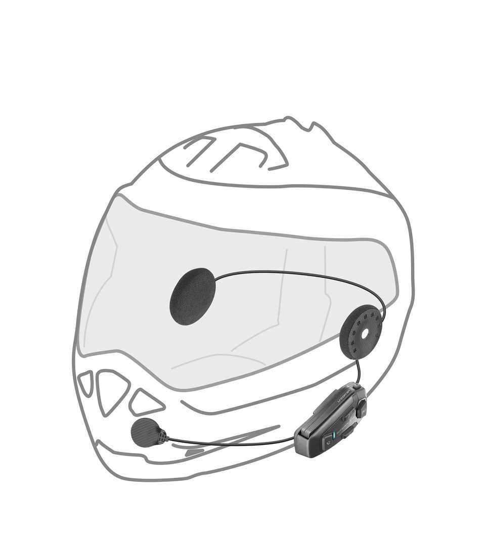 Interkom motocyklowy INTERPHONE U-COM 8R, komplet na 1 kask