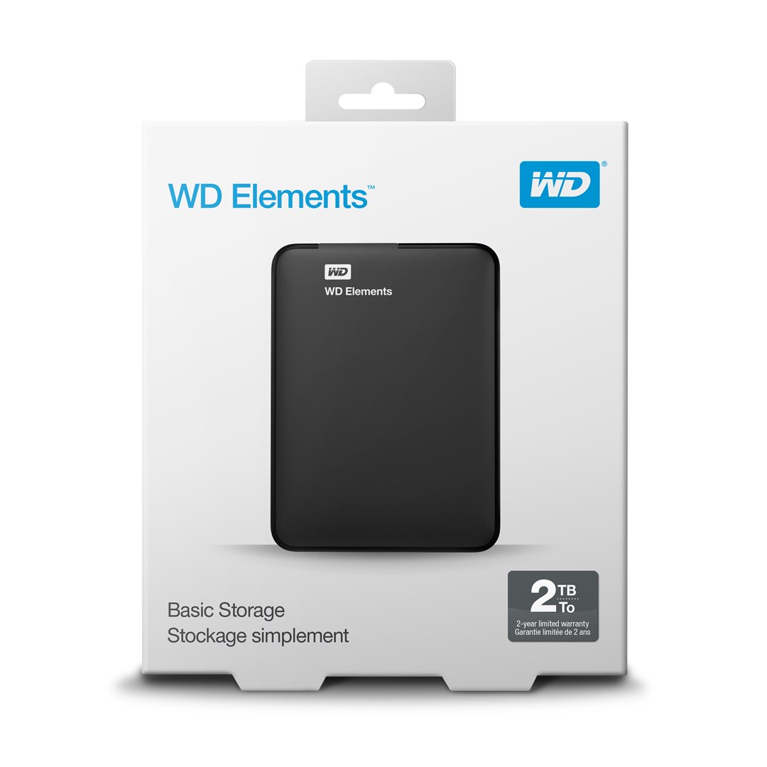 Western Digital WD Elements Portable zewnętrzny dysk twarde 2 TB Czarny