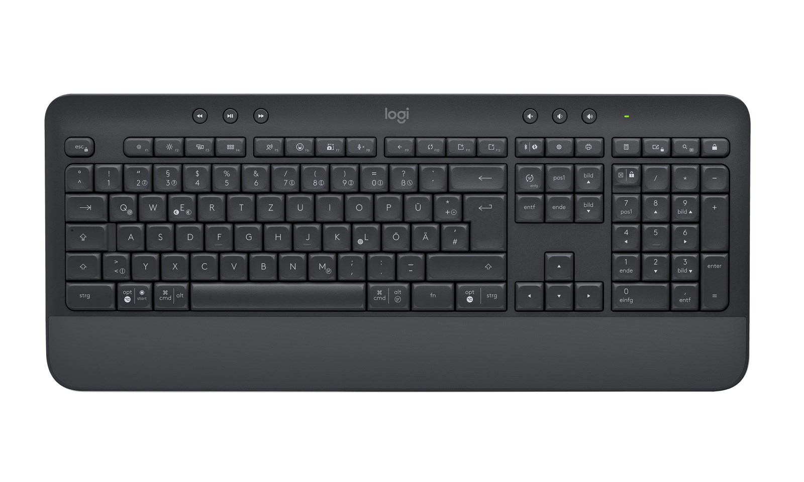 Logitech Signature K650 klawiatura Biuro Bluetooth QWERTZ Niemiecki Grafitowy