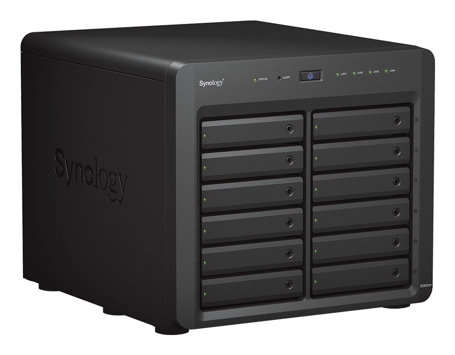 NAS Synology DS3622xs+; Tower; 12x (3.5”/2.5" SATA HDD/SSD); Intel Xeon D-1531;,16 GB DDR4 ECC SODIMM (max. 48GB),2 x 1GbE RJ-45, 2 x 10GbE RJ-45