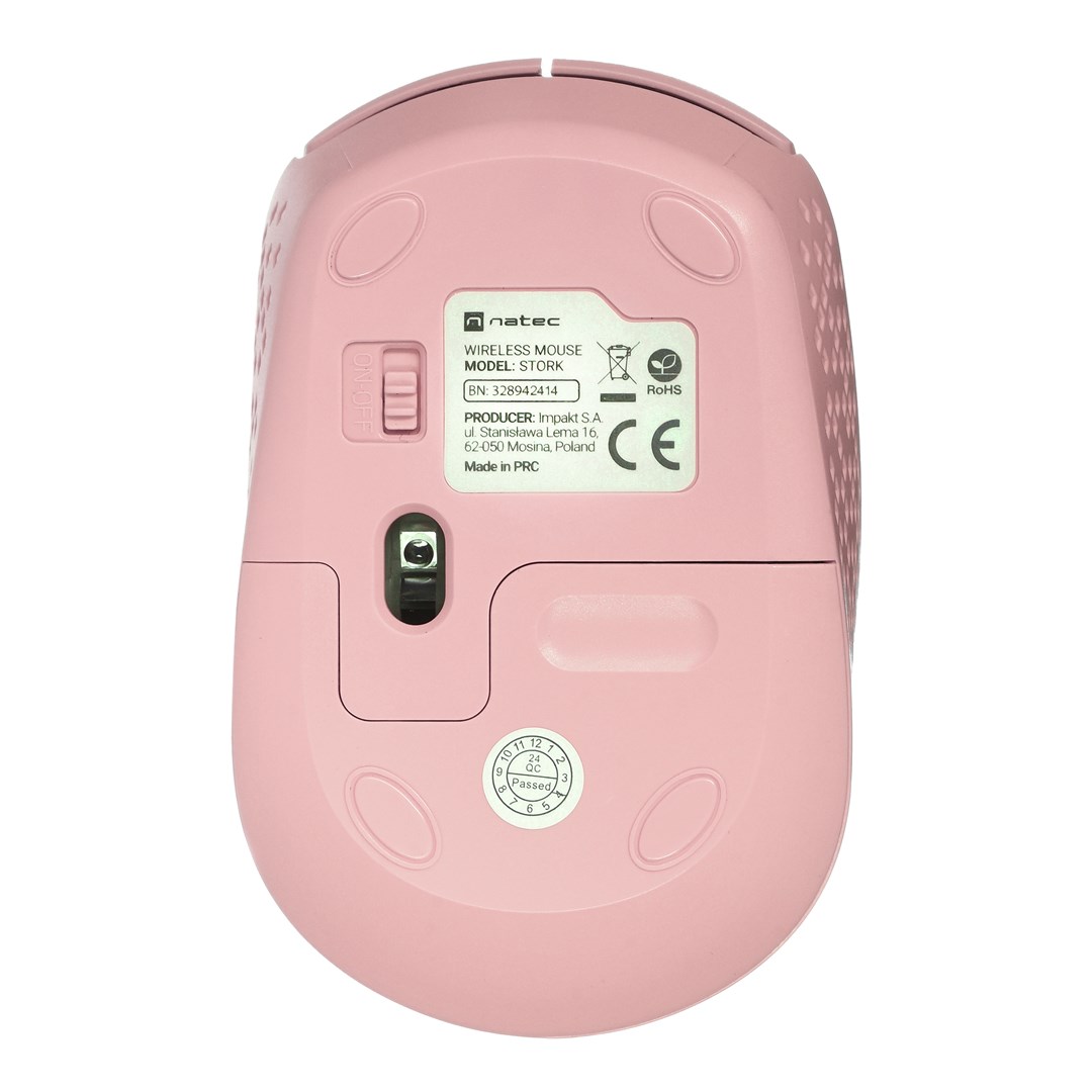 NATEC MYSZ BEZPRZEWODOWA STORK 1600DPI RÓŻOWA NMY-2002