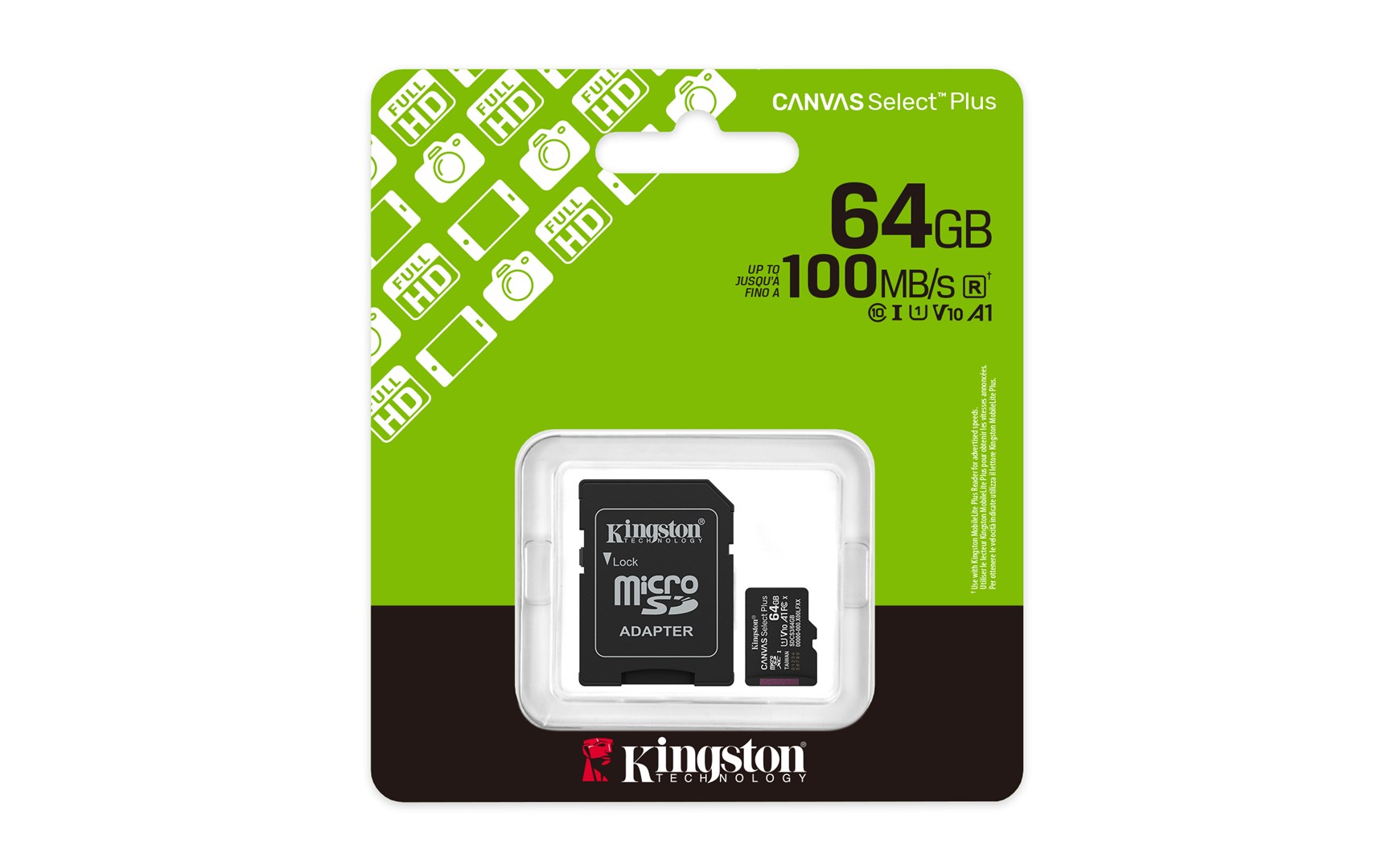 KINGSTON microSDXC 64GB Canvas Select Plus 3 + ADP