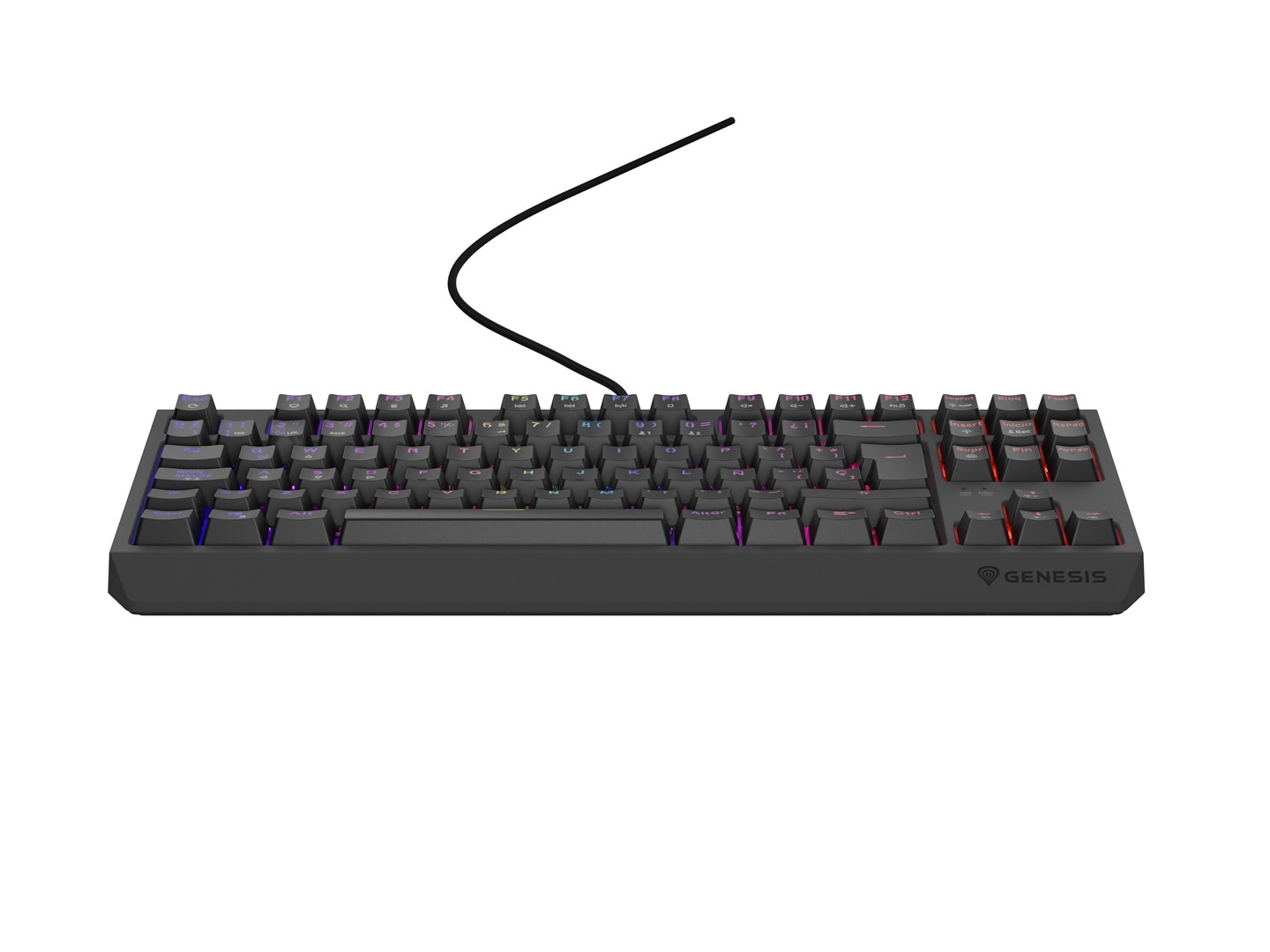 GENESIS Thor 230 TKL klawiatura Gaming USB QWERTY Hiszpański Czarny