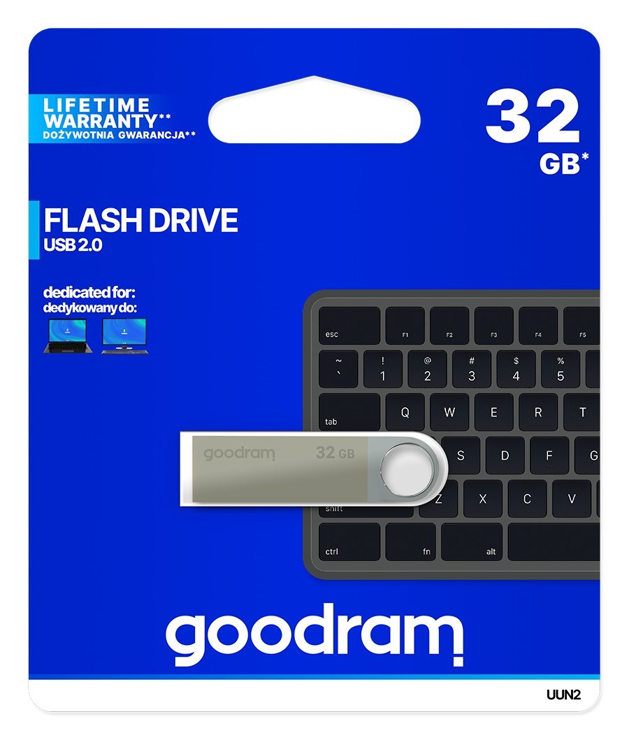 Pendrive GoodRam UUN2-0320S0R11 (32GB; USB 2.0; kolor srebrny)
