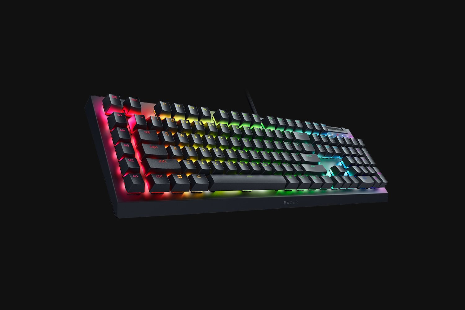 Razer BlackWidow V4 X. Tastatur Formfaktor: Volle Größe (100%), Geräteschnittstelle: USB, Tastatur-Switch: Mechanischer Switch. Typ der Hintergrundbeleuchtung: RGB-LED. Empfohlene Nutzung: Gaming. Produktfarbe: Schwarz