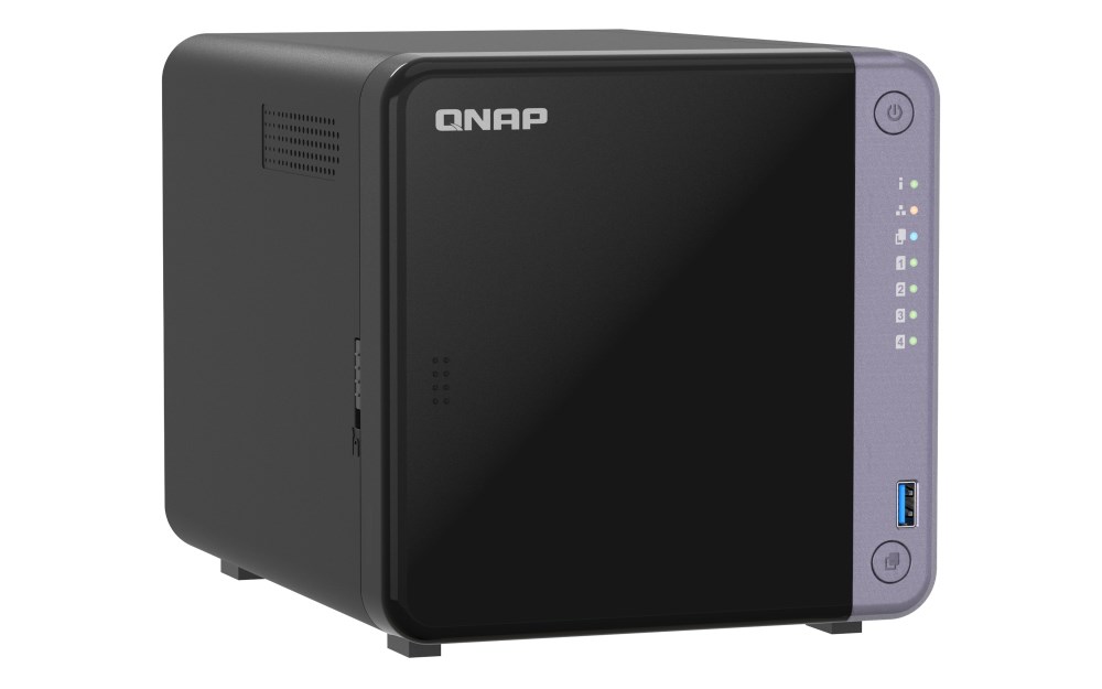 Qnap TS-432X-4G, Tower, 4 x 2.5"/3.5" SATA, AnnapurnaLabs Alpine AL524 4C, 4GB (Max. 16GB) DDR4 SODIMM, 2 x 2.5GbE, 1 x 10GbE SFP+, 2 x USB 3.2 Gen, adapter 90W