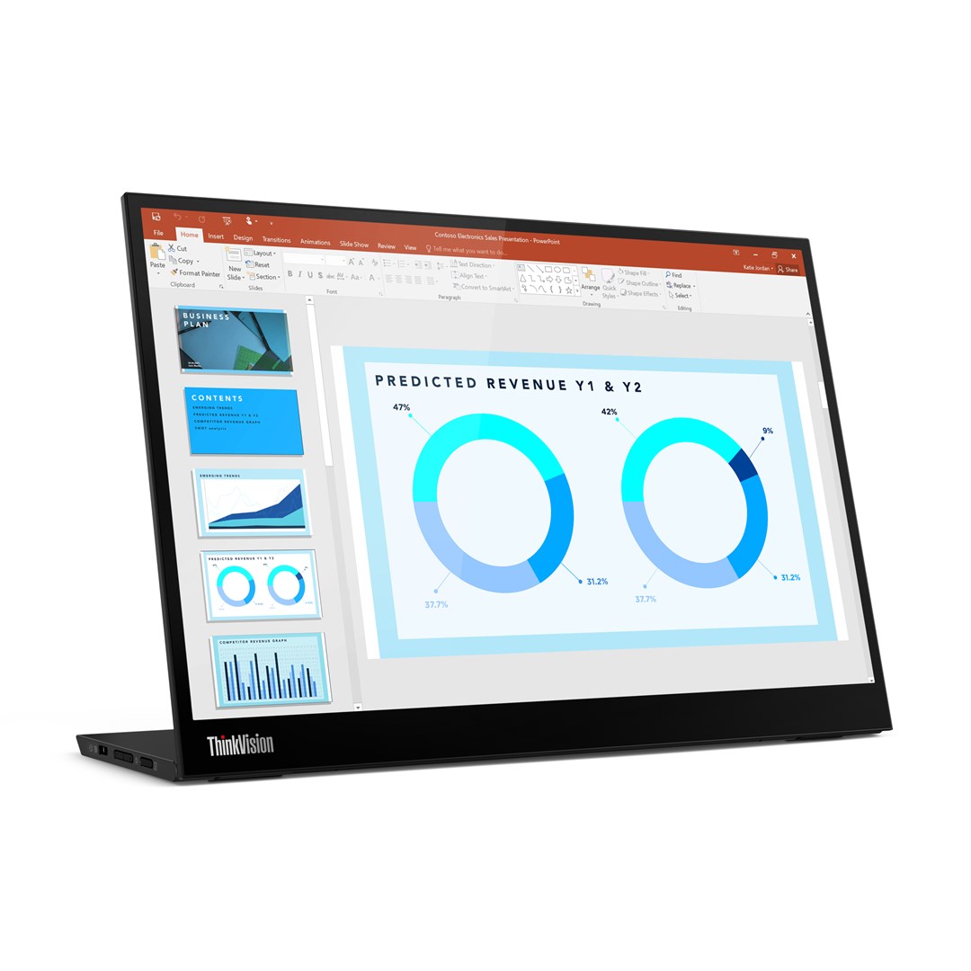 Lenovo ThinkVision M14d 14" QHD IPS 60Hz 300nits AG 2xUSB-C Raven Black (WYPRZEDAŻ)