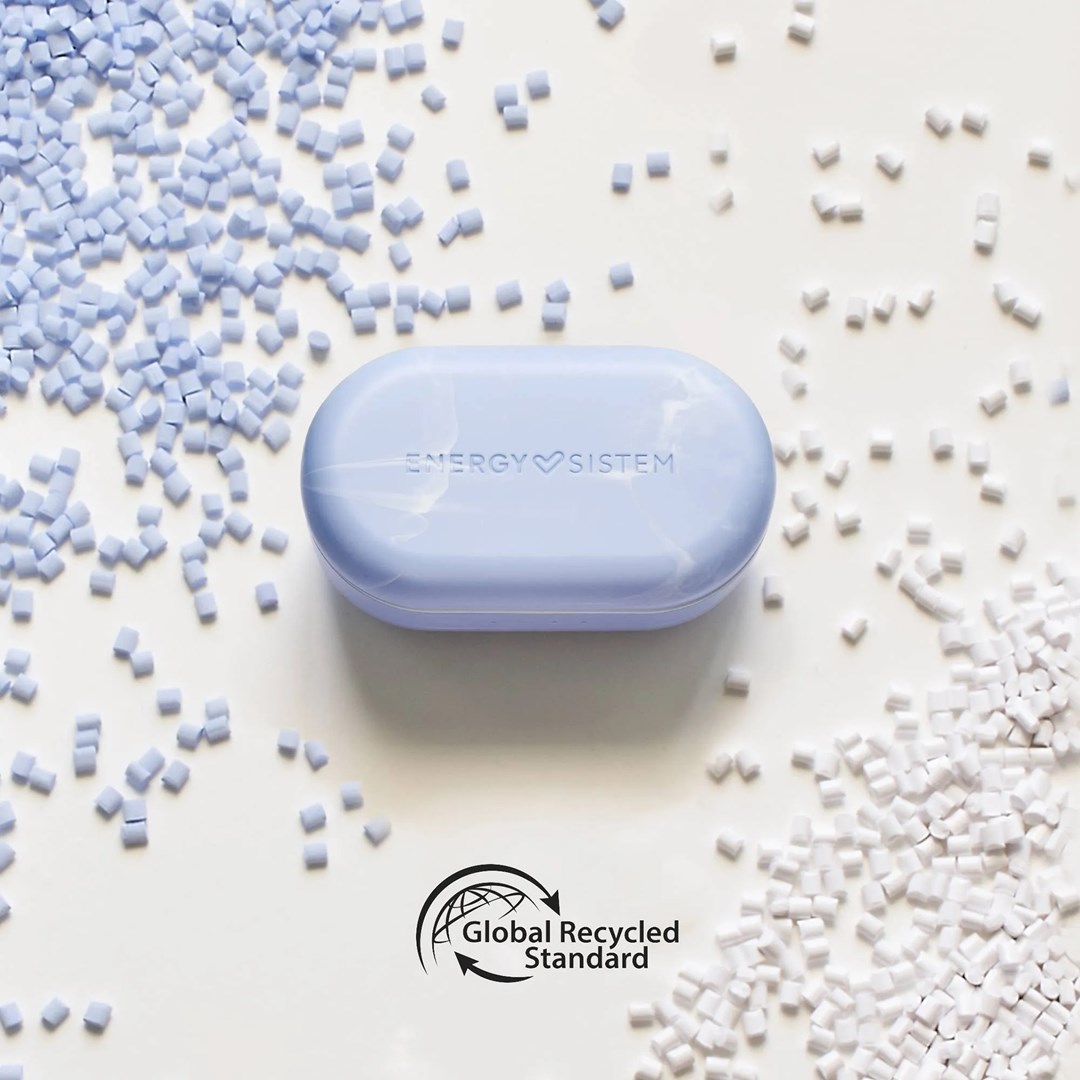 Energy Sistem Senshi Eco Zestaw słuchawkowy True Wireless Stereo (TWS) Douszny Połączenia/Muzyka/Sport/Codzienność Bluetooth Jasny Niebieski