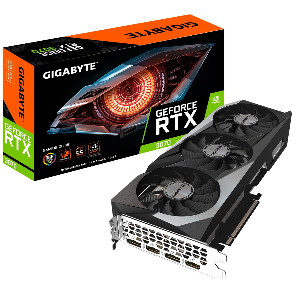 Karta graficzna Gigabyte GeF RTX 3070 GAMING OC 8G 2.0 (WYPRZEDAŻ)