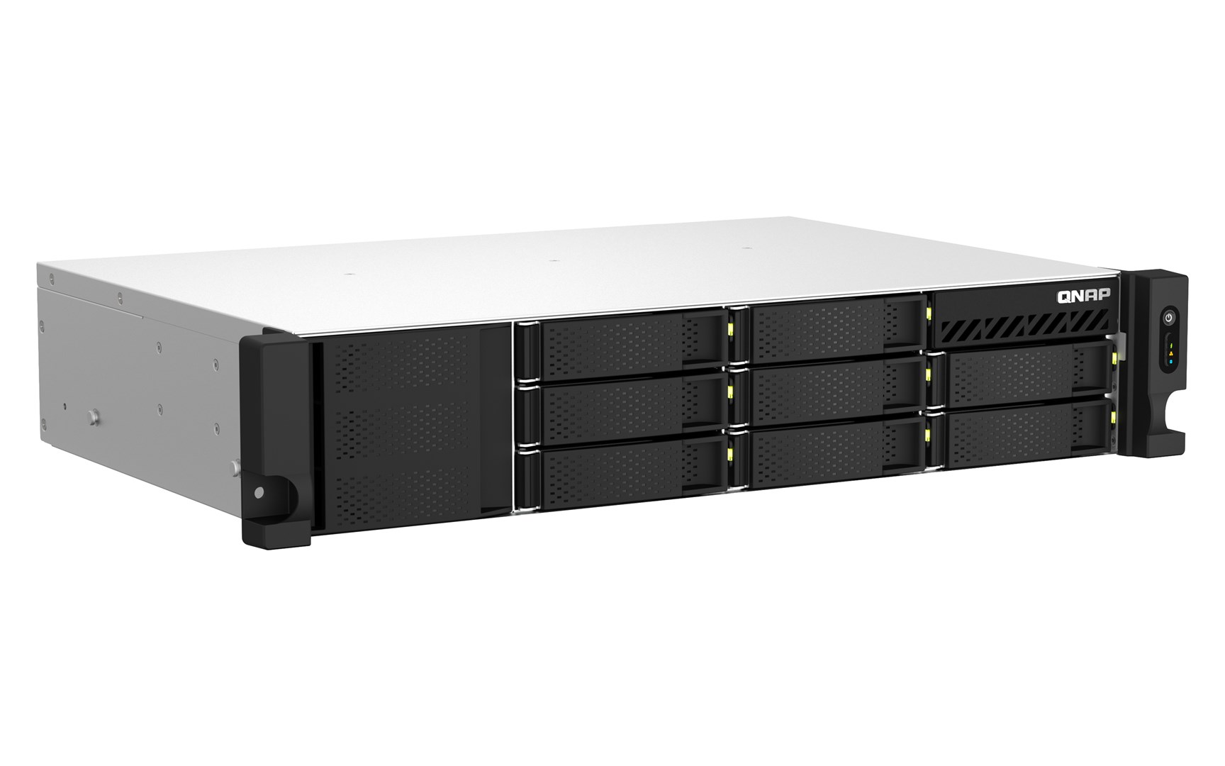 Qnap TS-864eU-8G, 2U, 8 x 2.5"/3.5" SATA, Intel Celeron N5095 4C/4T, 8 GB DDR4 onboard not expandable, 2 x 2.5GbE, Single PSU (not upgradeable to RP)