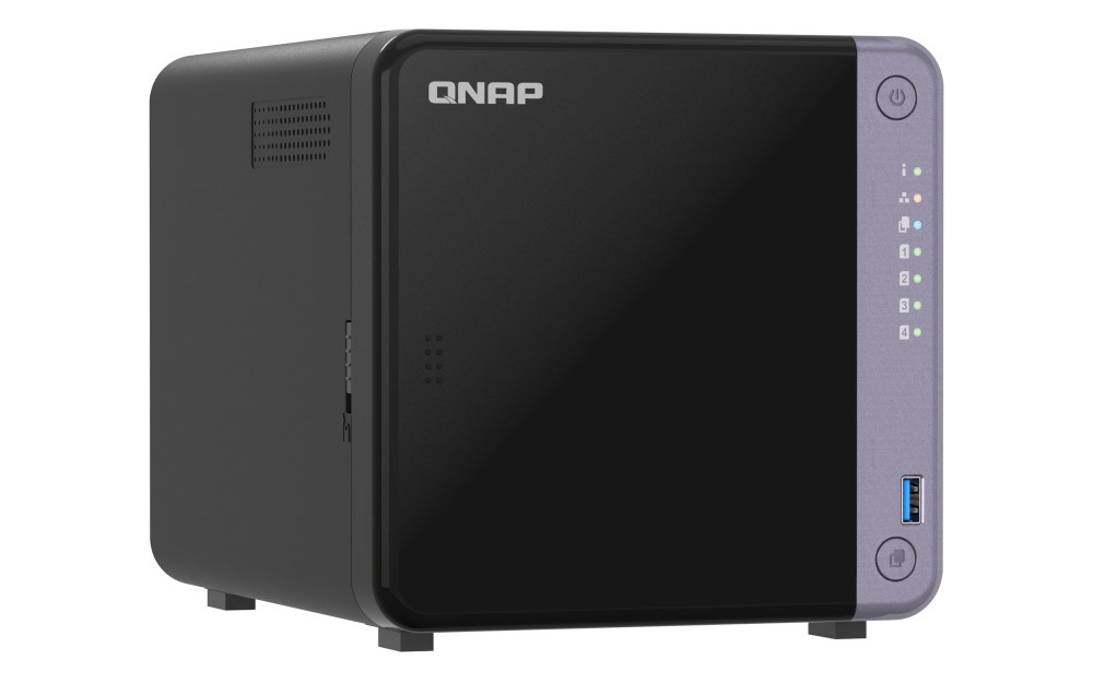 Qnap TS-432X-4G, Tower, 4 x 2.5"/3.5" SATA, AnnapurnaLabs Alpine AL524 4C, 4GB (Max. 16GB) DDR4 SODIMM, 2 x 2.5GbE, 1 x 10GbE SFP+, 2 x USB 3.2 Gen, adapter 90W