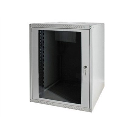 Digitus Szafa sieciowa wisząca DYNAmic 19" 16U rack 600x450, drzwi szyba, szary, niedzielona, złożona, 60kg