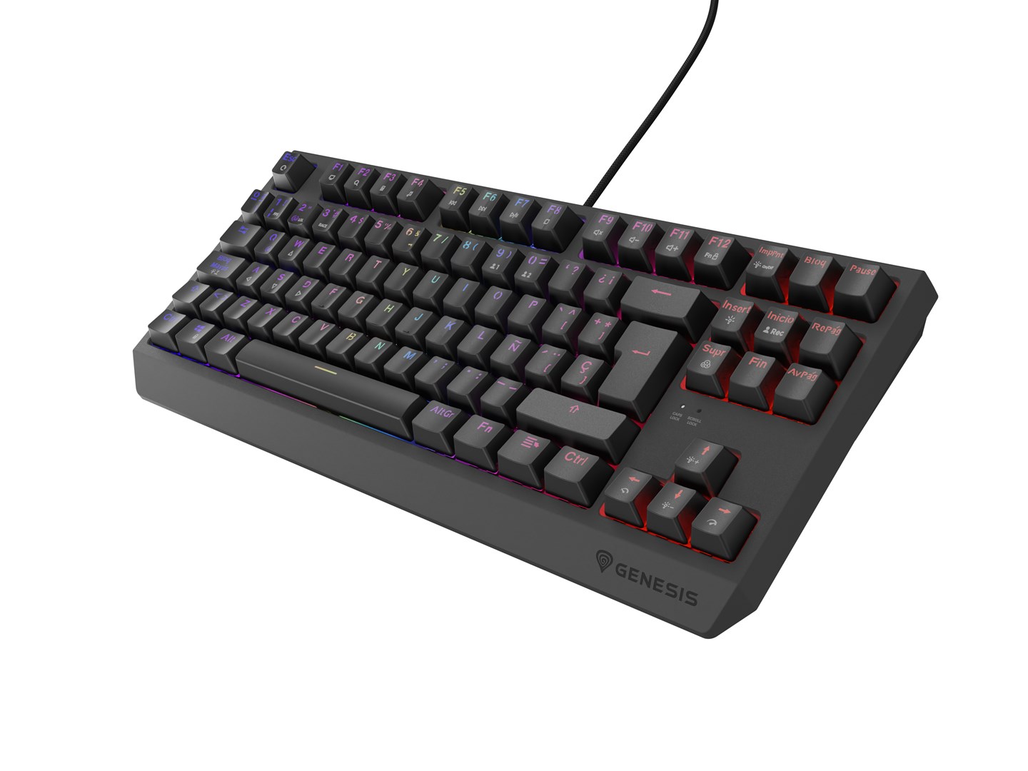 GENESIS Thor 230 TKL klawiatura Gaming USB QWERTY Hiszpański Czarny