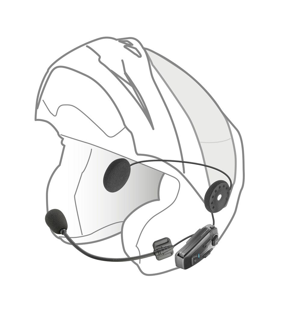 Interkom motocyklowy INTERPHONE U-COM 8R, komplet na 1 kask