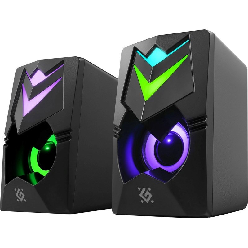 DEFENDER GLOSNIKI PC J4 2.0 6W LED USB CZARNE 65964