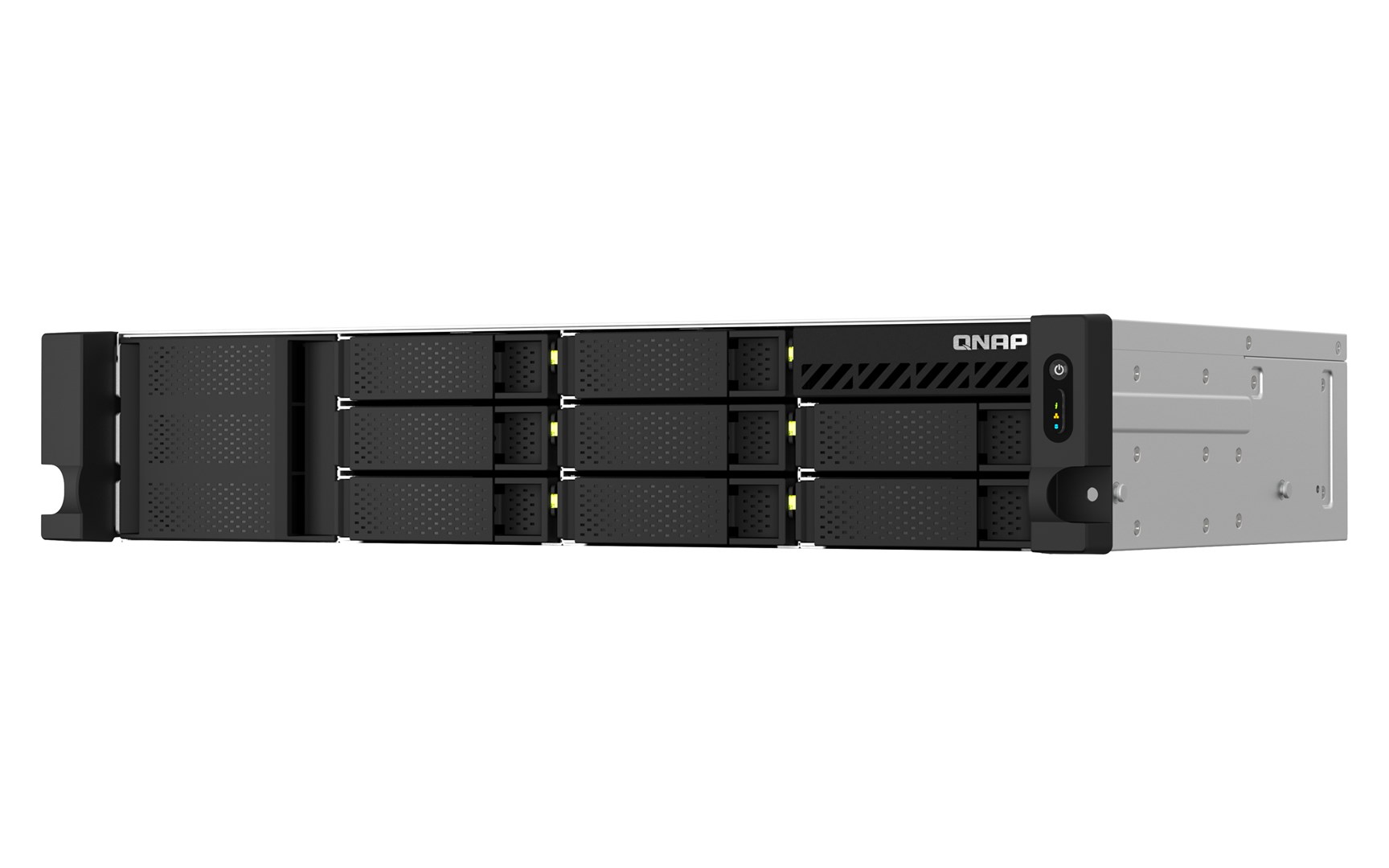Qnap TS-864eU-8G, 2U, 8 x 2.5"/3.5" SATA, Intel Celeron N5095 4C/4T, 8 GB DDR4 onboard not expandable, 2 x 2.5GbE, Single PSU (not upgradeable to RP)