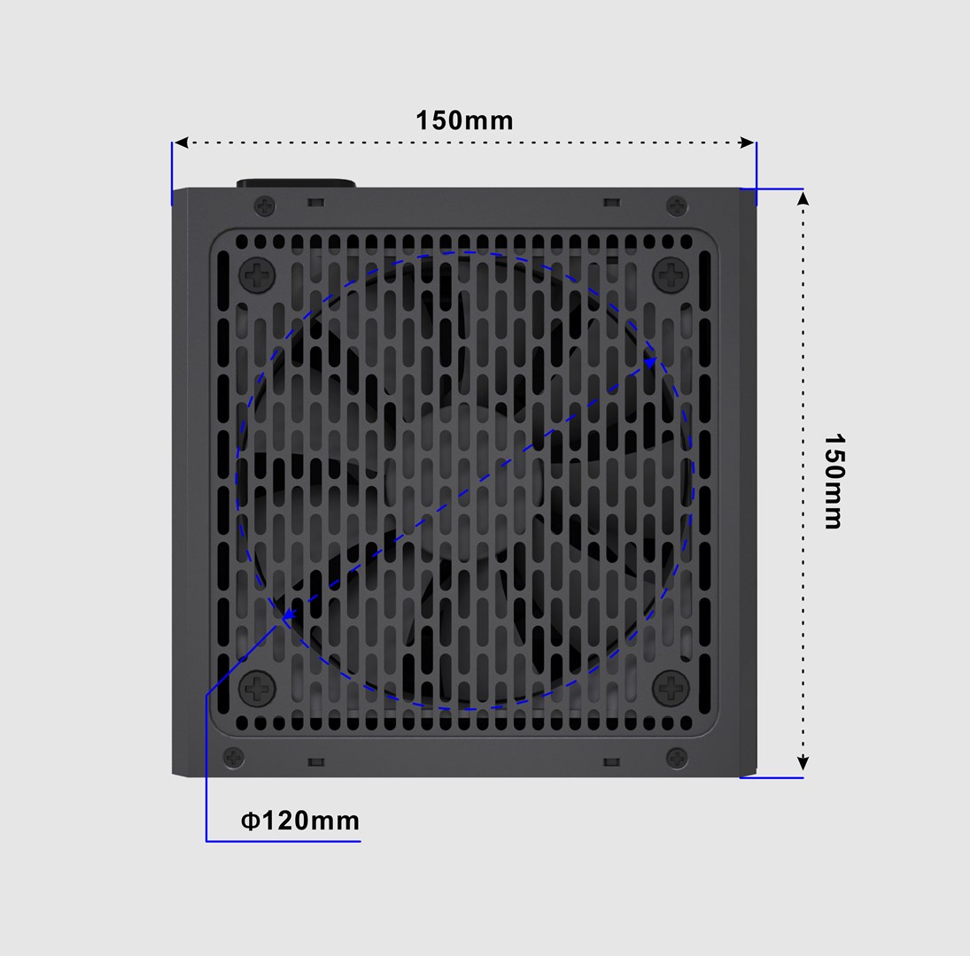 GEMBIRD ZASILACZ KOMPUTEROWY FORNAX POWER 650W 80+BRONZE ATX, 650W, AKTYWNE PFC, 12CM WENTYLATOR