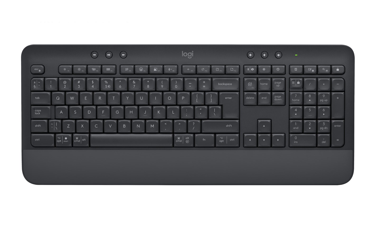 Logitech Signature K650 klawiatura Biuro Bluetooth QWERTY Amerykański międzynarodowy Grafitowy