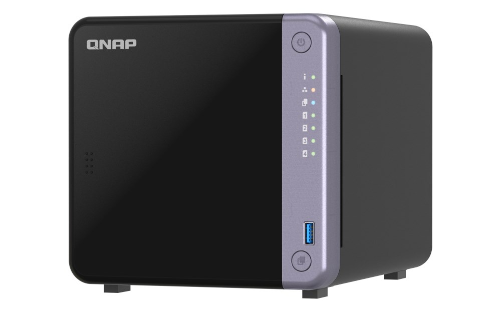 Qnap TS-432X-4G, Tower, 4 x 2.5"/3.5" SATA, AnnapurnaLabs Alpine AL524 4C, 4GB (Max. 16GB) DDR4 SODIMM, 2 x 2.5GbE, 1 x 10GbE SFP+, 2 x USB 3.2 Gen, adapter 90W