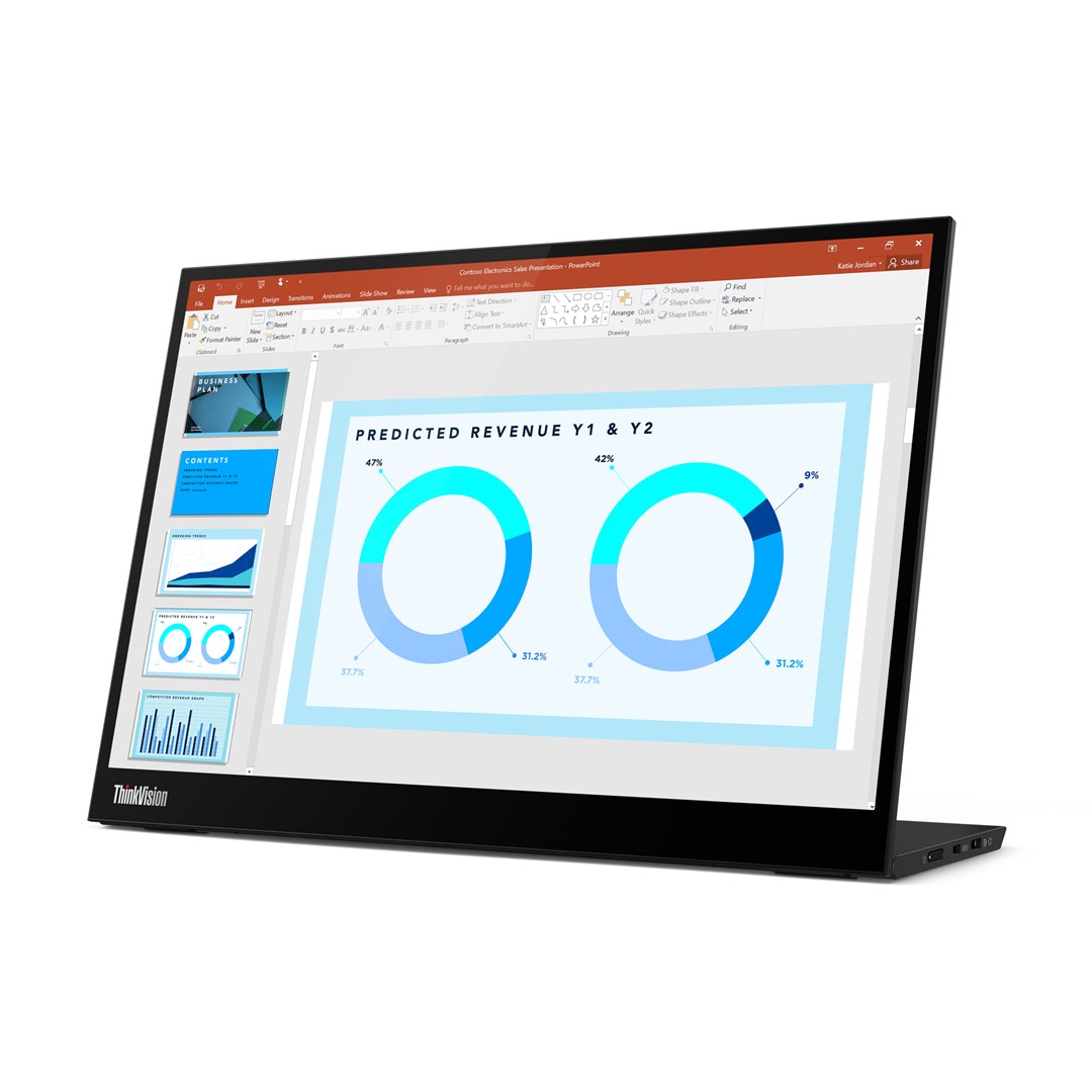 Lenovo ThinkVision M14d 14" QHD IPS 60Hz 300nits AG 2xUSB-C Raven Black (WYPRZEDAŻ)