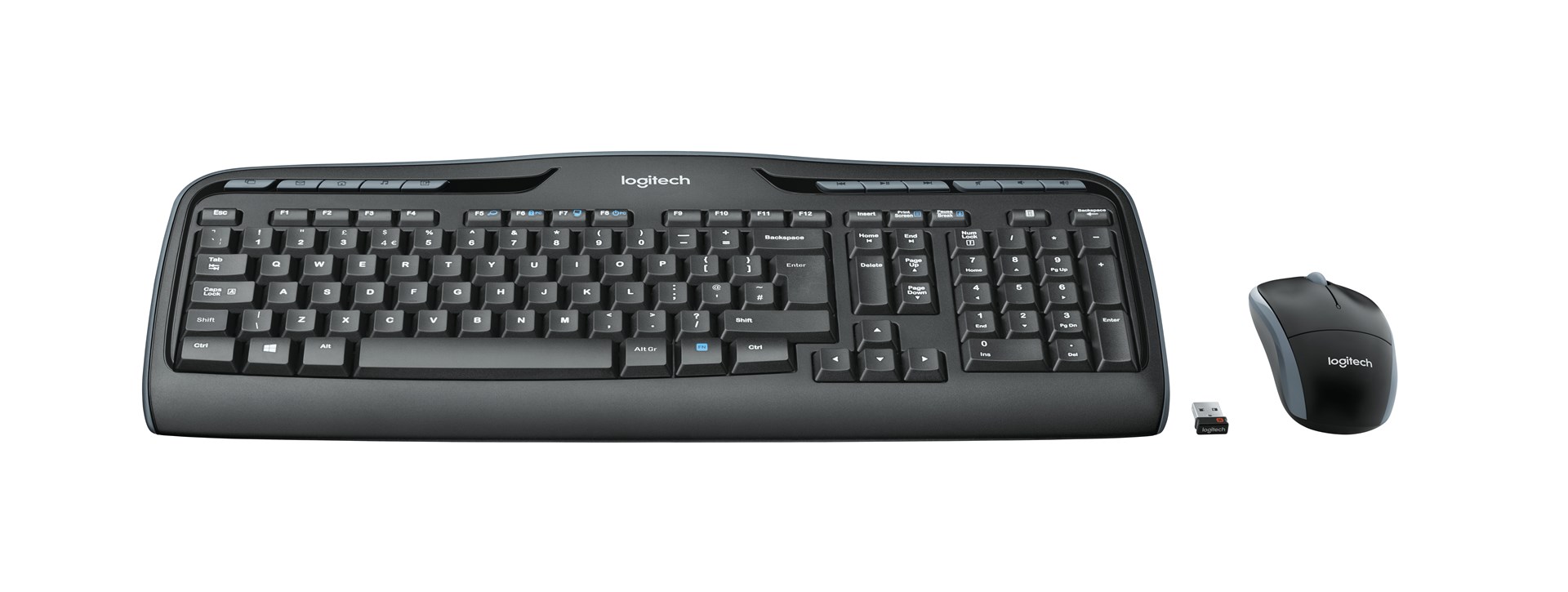 Logitech Wireless Combo MK330 klawiatura Dołączona myszka USB QWERTZ Niemiecki Czarny
