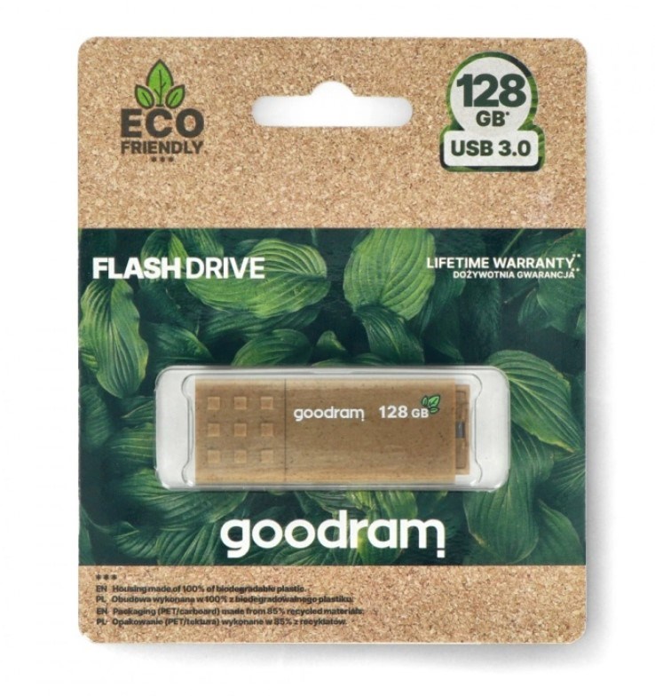 GOODRAM FLASHDRIVE 128GB UME3 ECO FRIENDLY USB 3.0 GOODRAM RETAIL