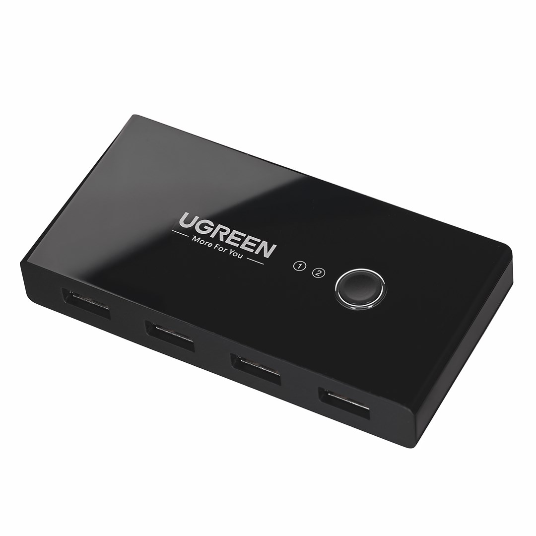 Ugreen Switch box HUB 4xUSB 2.0 (na 2 komputery) czarny