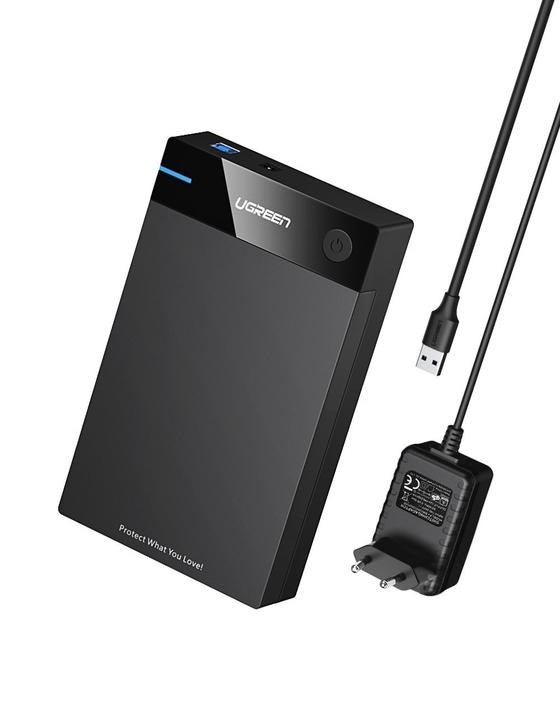 Ugreen Obudowa na dysk SATA 3,5'' HDD; USB 3.0 (czarny)