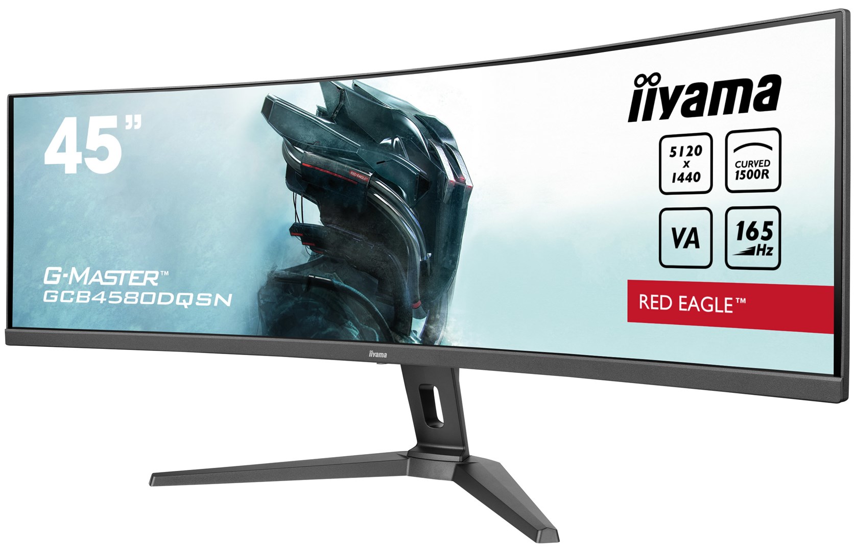 iiyama G-MASTER RED EAGLE CURVED monitor komputerowy 114,3 cm (45") 5120 x 1440 px Dual QHD LED Czarny