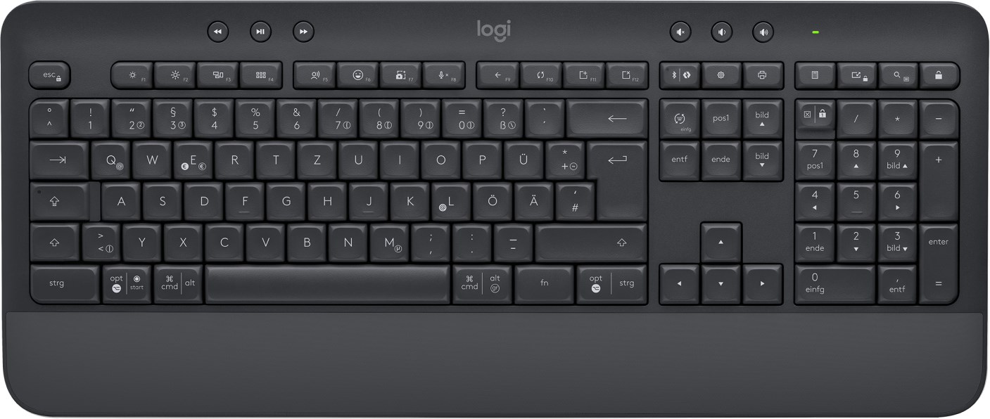 Logitech Signature K650 klawiatura Biuro Bluetooth QWERTZ Niemiecki Grafitowy