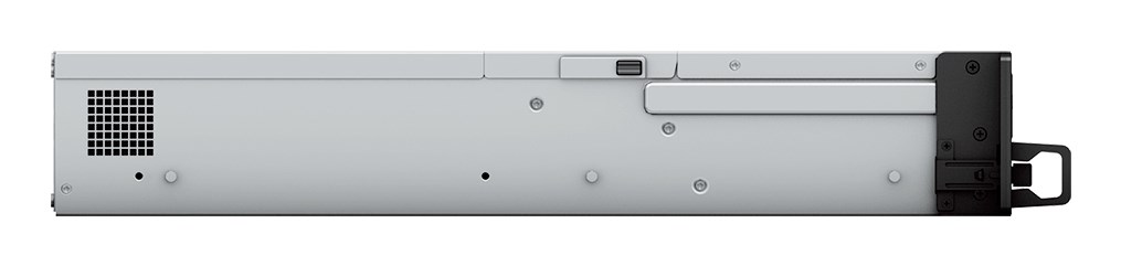 NAS Synology RS2423+; 2U RACK; 12x (3.5" SATA HDD/2.5" SATA SSD); AMD Ryzen V1780B, 8 GB DDR4 ECC UDIMM (max. 32GB), 2x 1GbE RJ-45, 1x 10GbE RJ-45